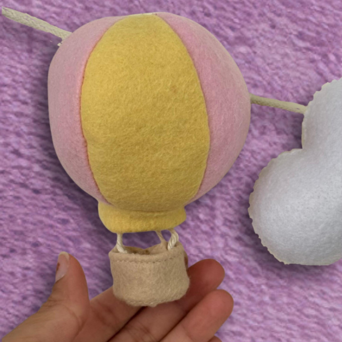 Personalized Felt Hot Air Balloon Name Garland: Baby Nursery Decor