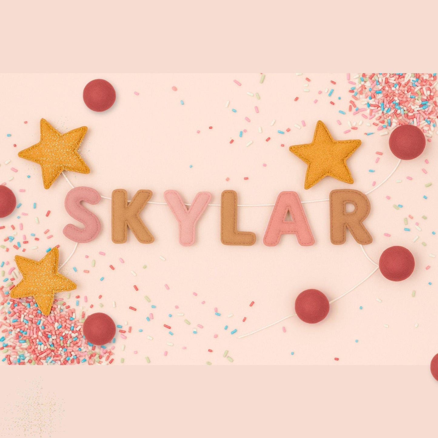 Customize your felt garland