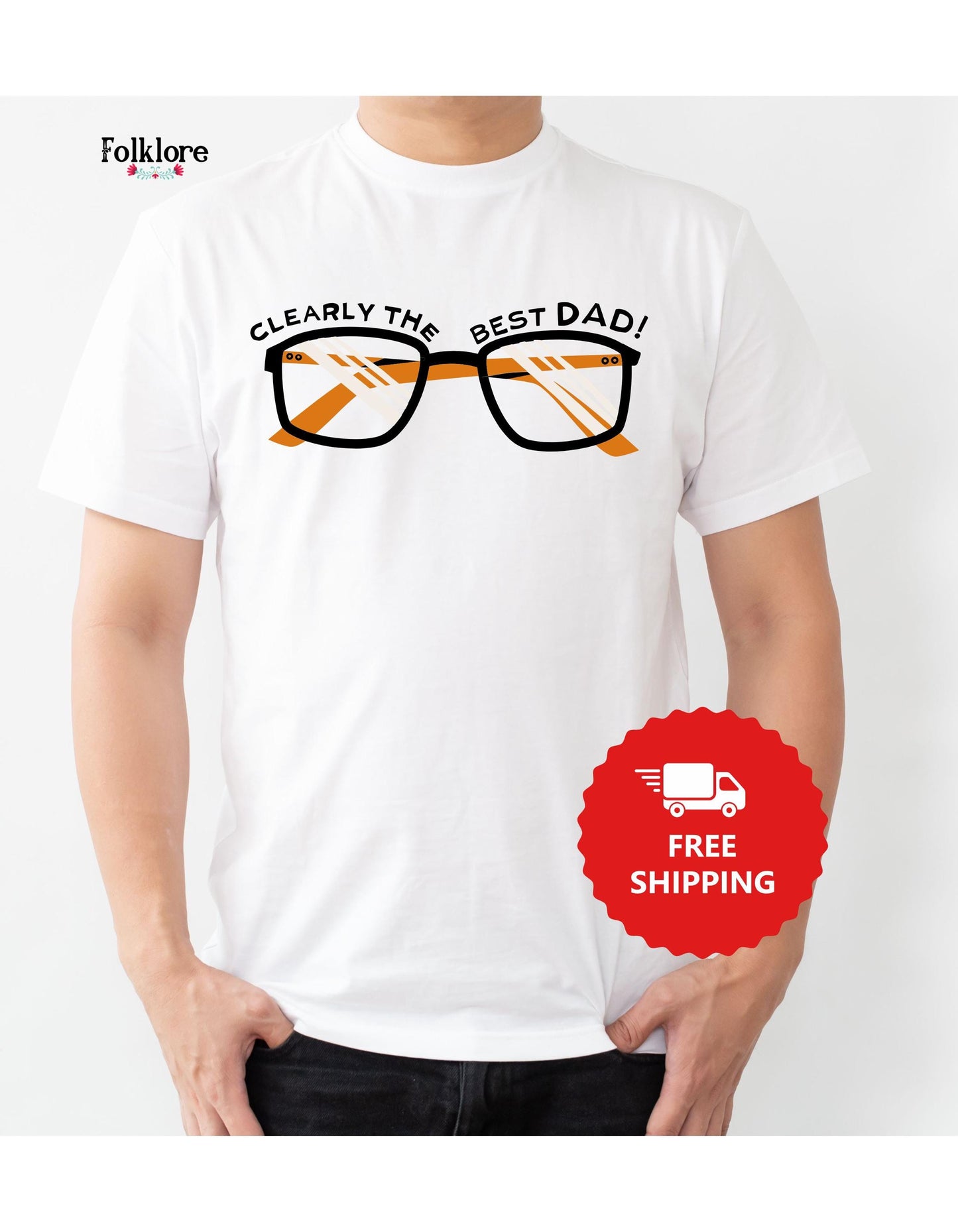 Best Dad Ever T-Shirt – Kid Drawing Style Father’s Day Gift – Child Art Inspired Tee from Toddlers or Kids