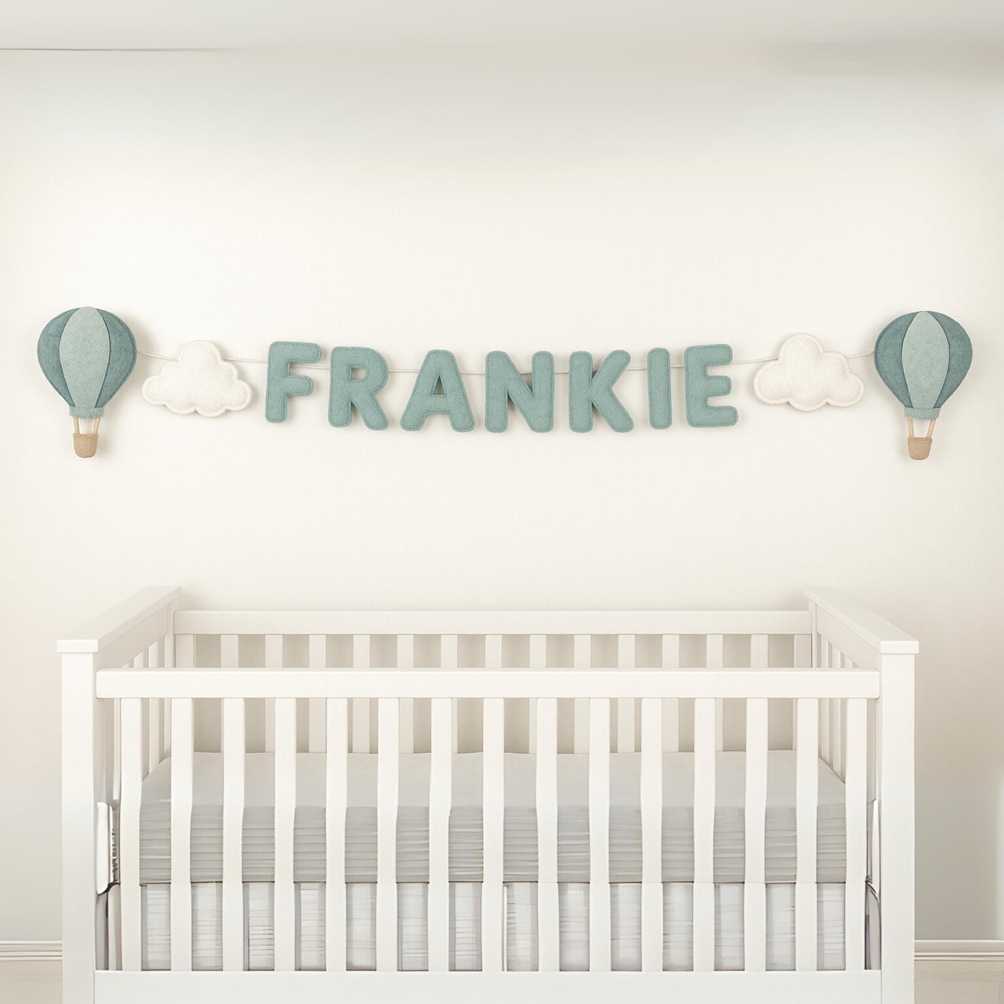 Personalize your Dino Garland - Dinosaur Nursery Banner- volcanoes , monstera leaves, embroidered T-rex and Stegosaurus