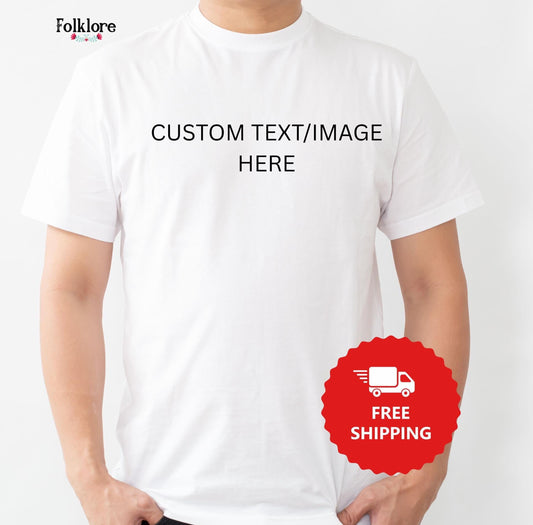 Personalized Father's Day T-Shirt: Custom Text or Image - Gift from Kids
