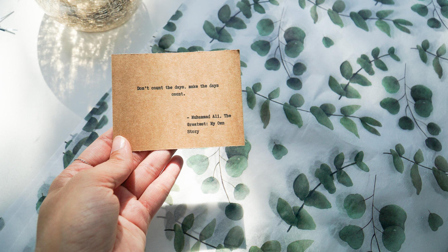 Inspirational Quote Cards: Personalized Book Lover Gift