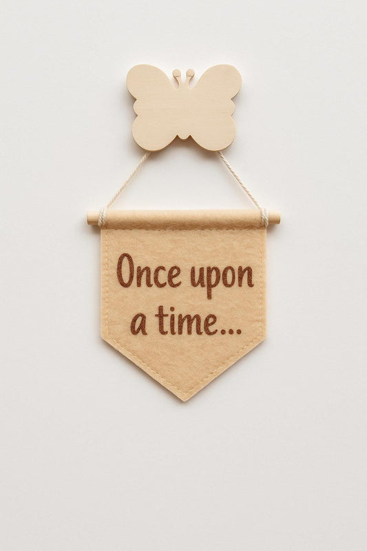 Storybook-Inspired Felt Sign for Reading Nooks