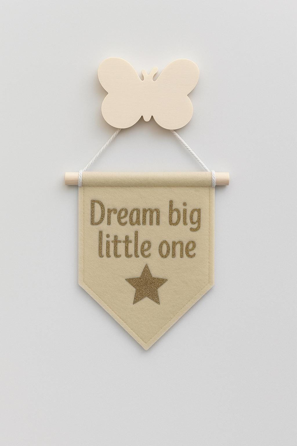 Whimsical Glitter Wall Sign for Kids or Nursery