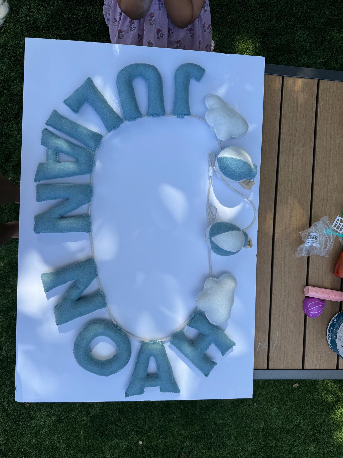 Personalized Felt Hot Air Balloon Name Garland: Baby Nursery Decor