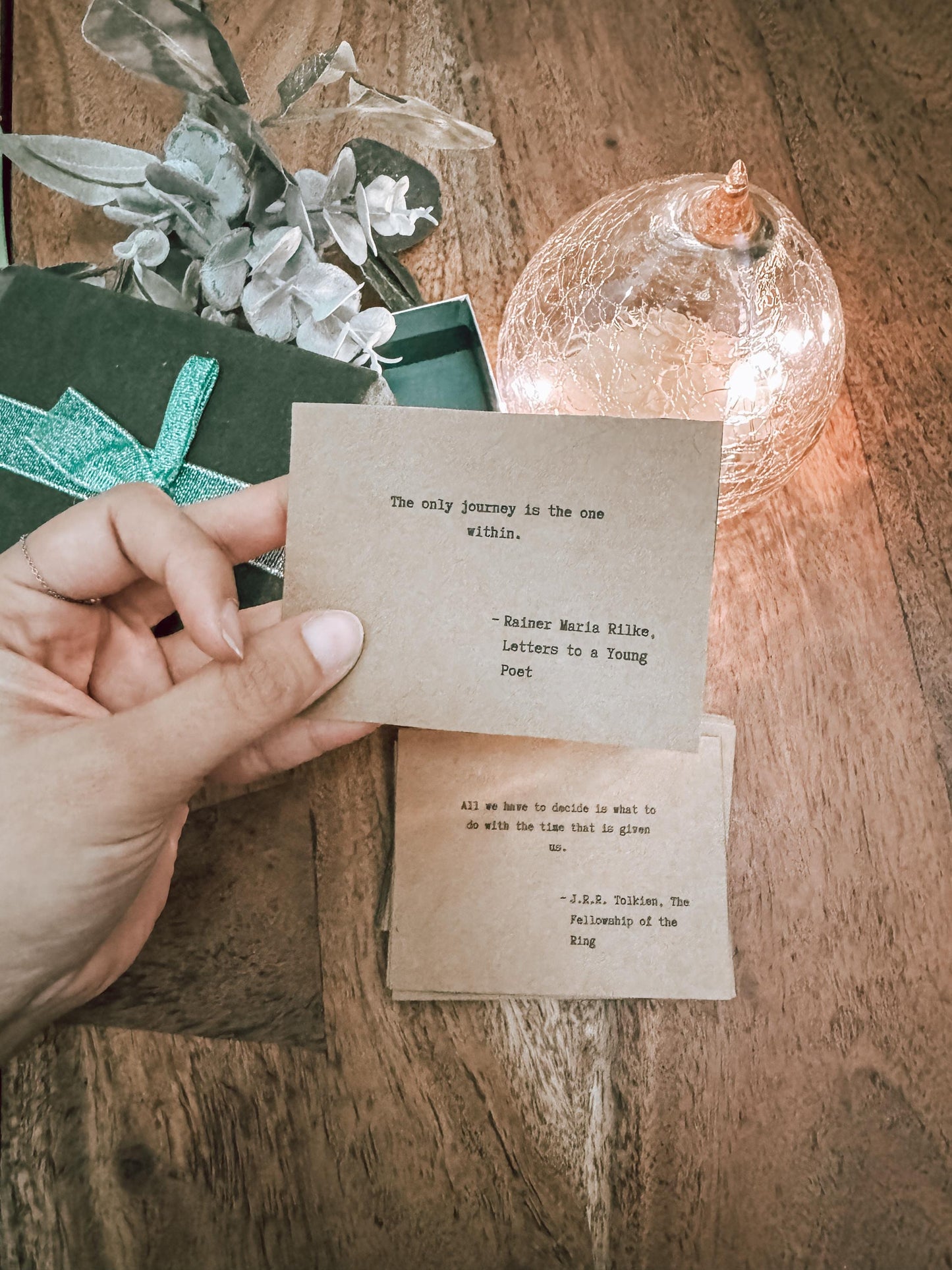 Inspirational Quote Cards: Personalized Book Lover Gift