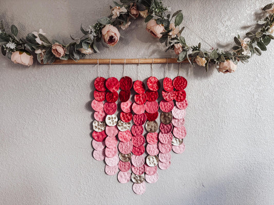 Romantic Gradient Wall Hanging | Handmade Boho Valentine’s Day Decor